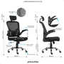 Cadeira De Escritorio Presidente Giratória Ergonômica Mesh