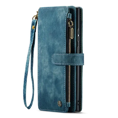 Capa Carteira Caseme Para Samsung Galaxy S24 Ultra Azul