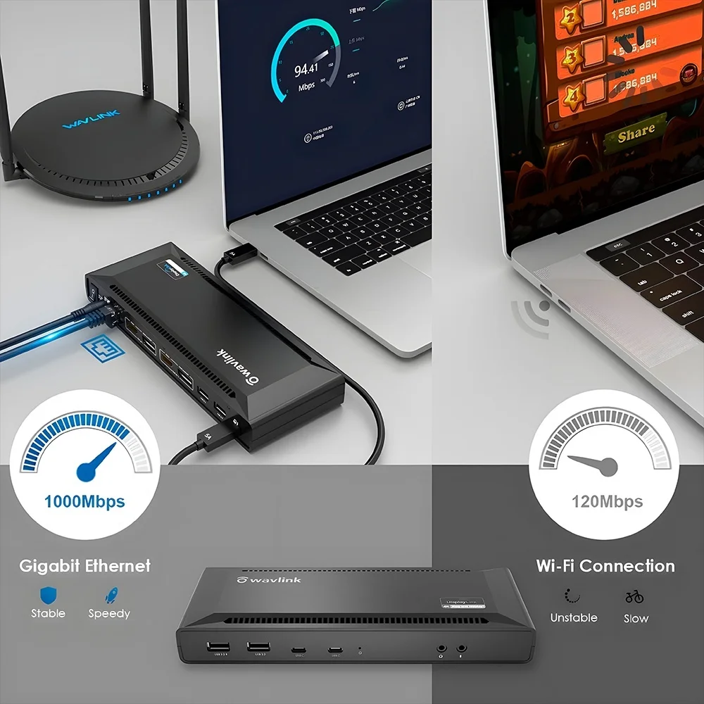 Imagem 2 de 5 do produto Estação Acoplamento Wavlink 13in1 Usb-c/a HDMI 4k Pd100w
