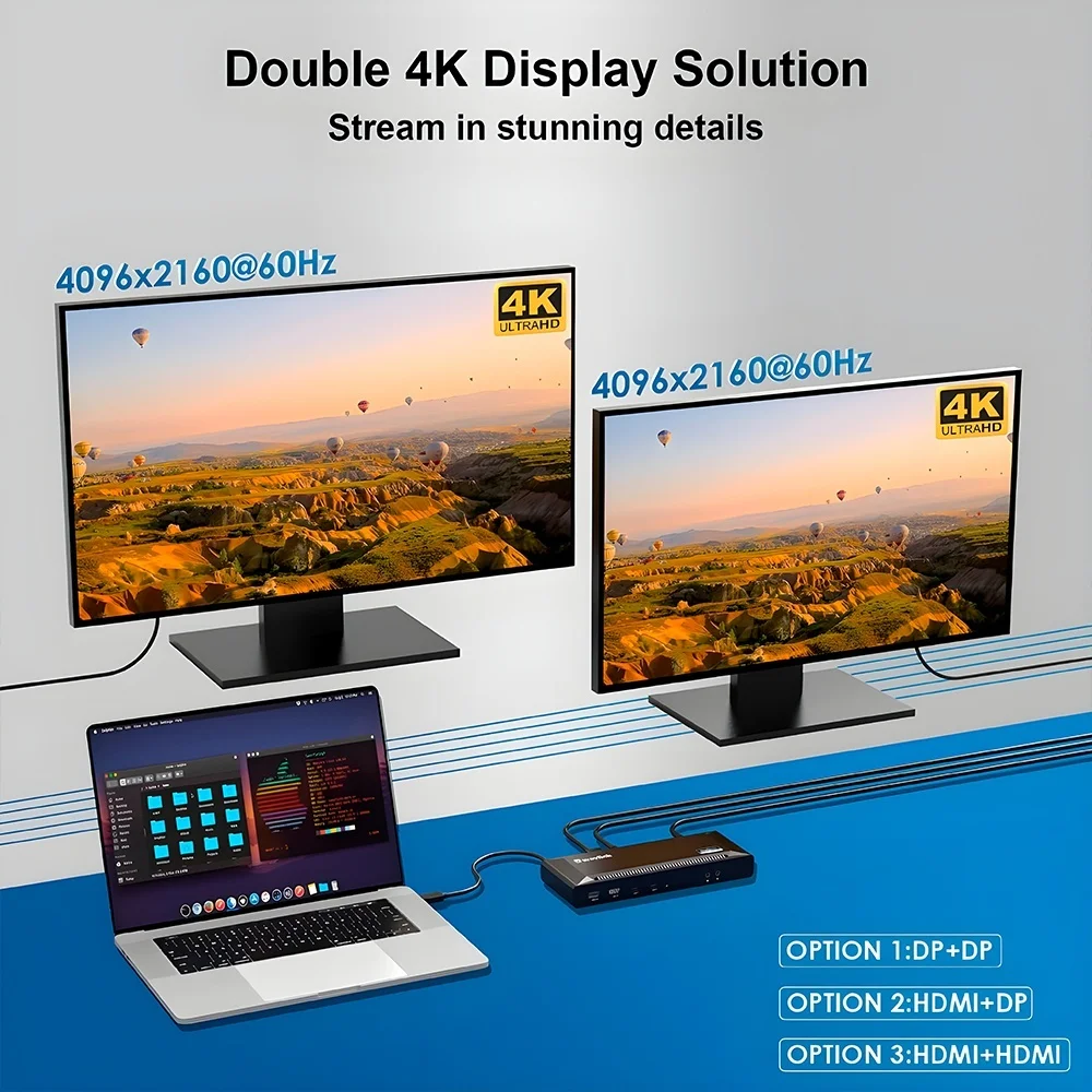 Imagem 3 de 5 do produto Estação Acoplamento Wavlink 13in1 Usb-c/a HDMI 4k Pd100w