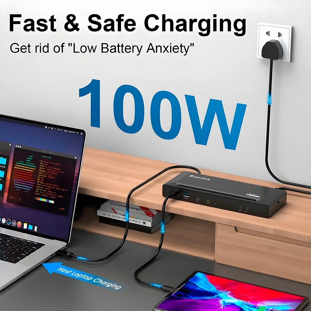 Imagem 4 de 5 do produto Estação Acoplamento Wavlink 13in1 Usb-c/a HDMI 4k Pd100w