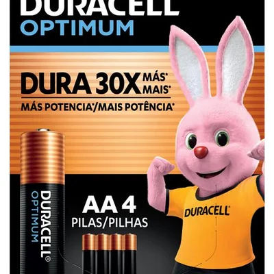 Pilha Optimum Aa Pequena Duracell Com 4 Unidades
