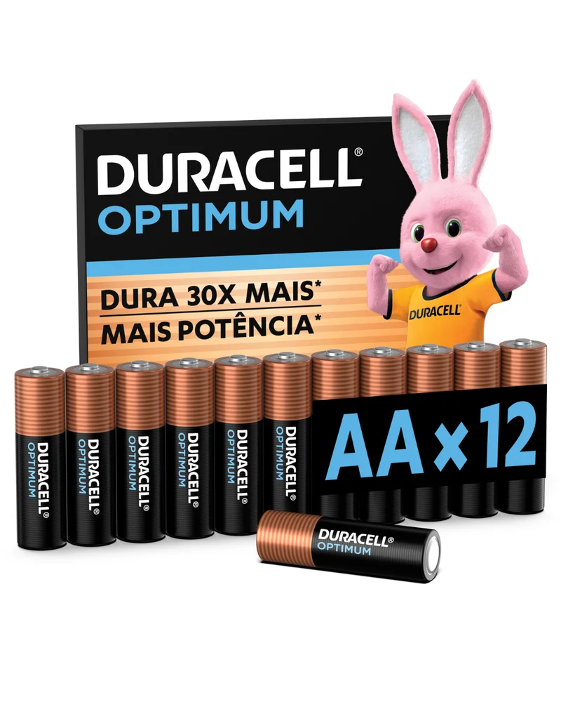 Pilha Optimum Aa Pequena Duracell Com 12 Unidades