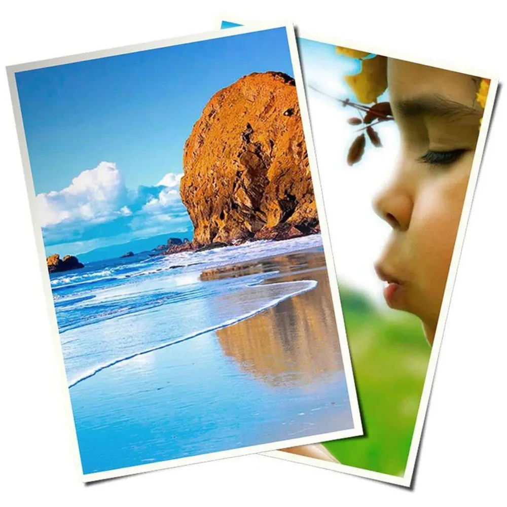 Papel Fotográfico 10x15 Cm A6 265g Glossy Branco Brilhante Resistente À Água 20 Folhas