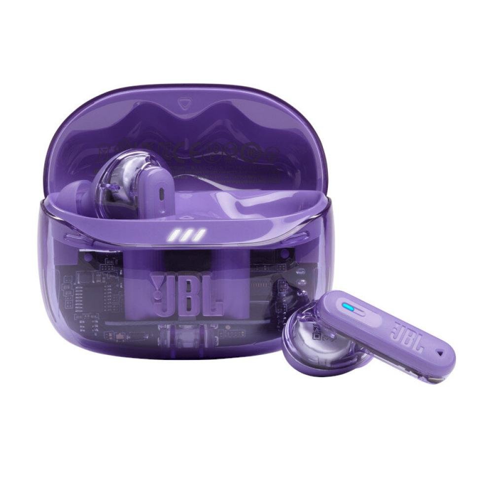 Fone De Ouvido Bluetooth Jbl Tune Beam 2 Com Transparência Roxo