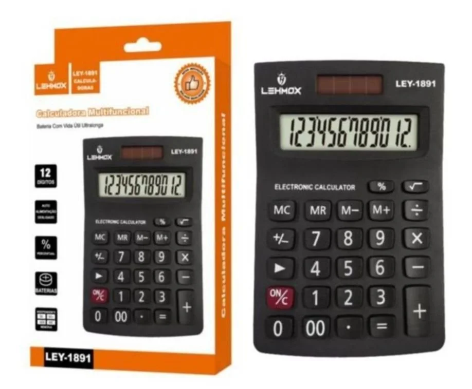 Imagem 2 de 5 do produto Calculadora Digital 8 Digitos Multi Função Lehmox - Ley 1895