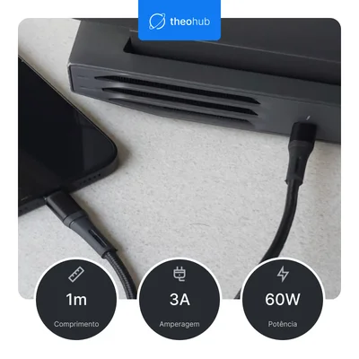 Cabo Usb-c P/ Usb-c Nylon 1m - Carregador Rápido — foto 8