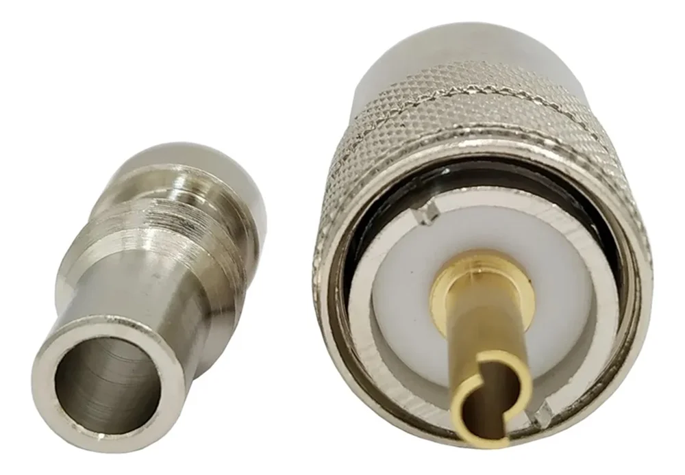 Imagem 5 de 5 do produto Conector Uhf Macho P/ Solda C/ Redutor – Kit C/ 10 Unid