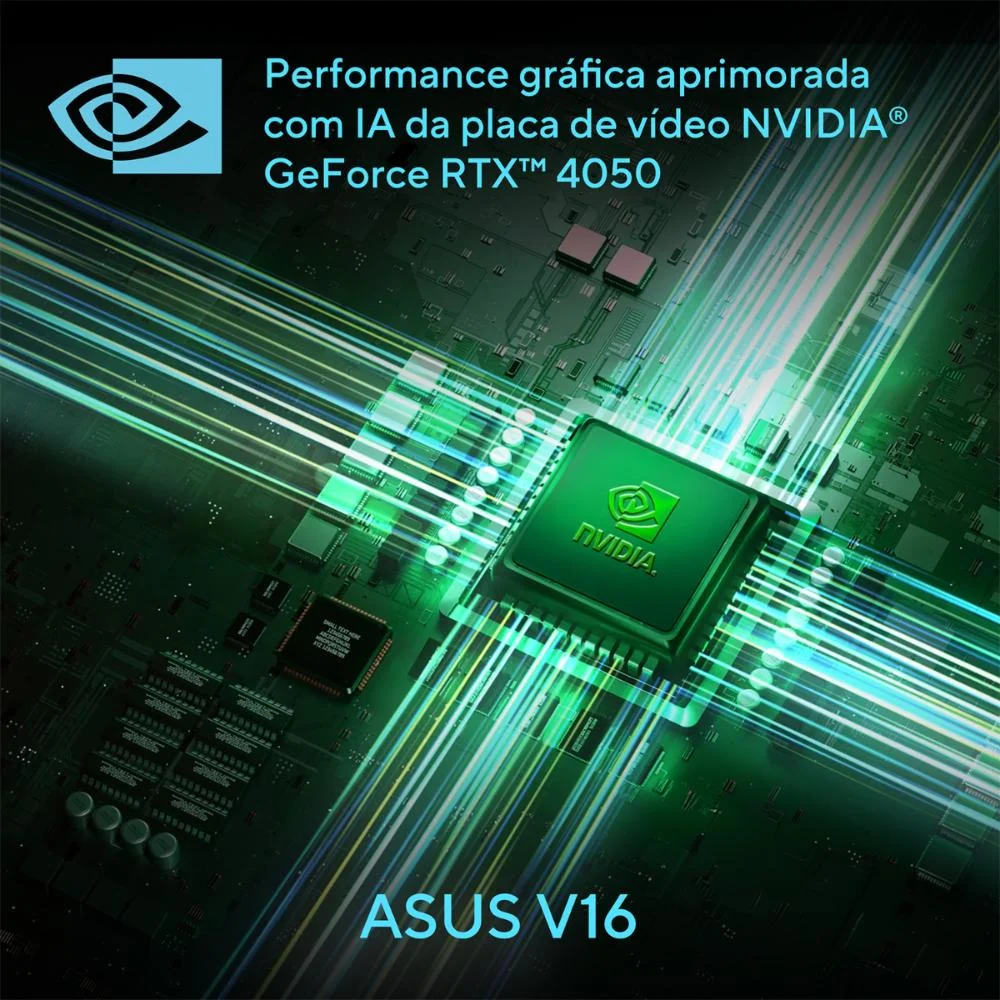 Imagem 3 de 5 do produto Notebook Asus V16 V3607vu Nvidia RTX 4050 Intel Core 5 210h 16gb Ram 512gb SSD WINDOWS 11 Home Tela 16" LED Fhd 144hz Nível Ips Black - Rp306w