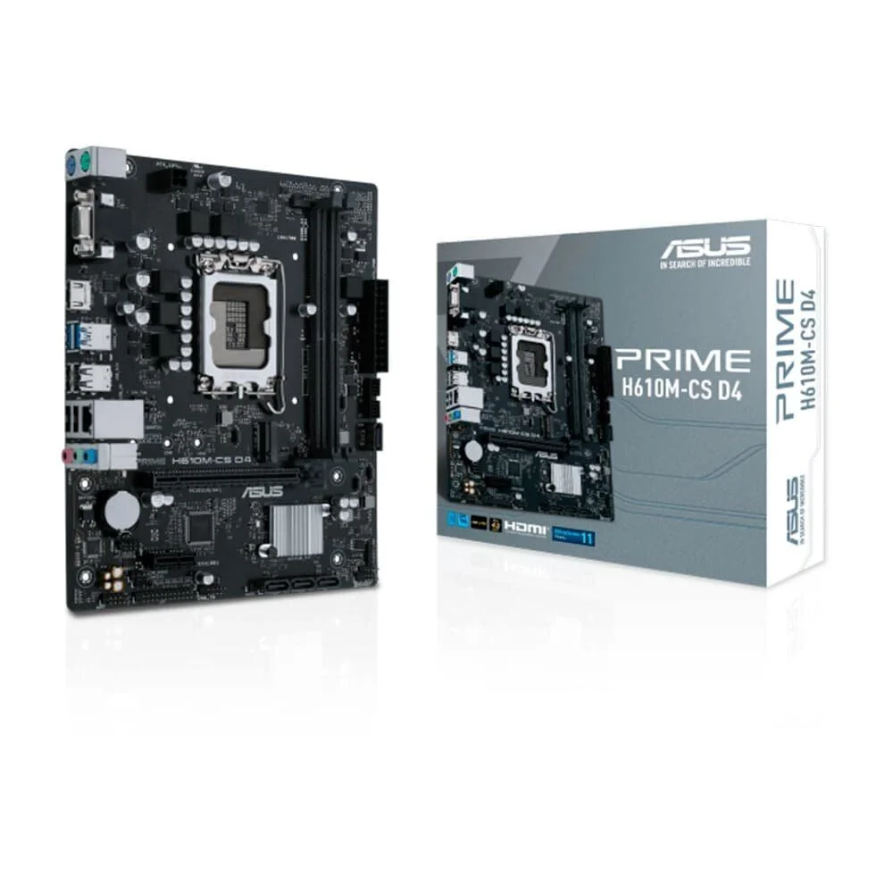 Placa Mãe  Intel H610m-d LGA  1700 Micro-atx Ddr5 PCie 4.0 Slot M.2 Realtek 1 Gb Ethernet HDMI Vga Usb 3.2 Gen 1 Sata 6 G 5
