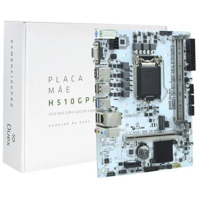 Placa-Mãe Duex Dx H510 Pro, LGA 1200, M.2, DDR4, LAN, HDMI, VGA, DP - DXMBH510GPRO