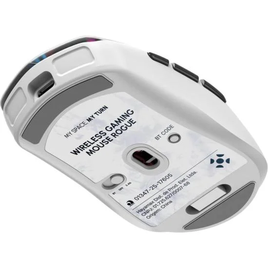 Imagem 3 de 4 do produto Mouse Gamer Fortrek Rogue Wireless Branco
