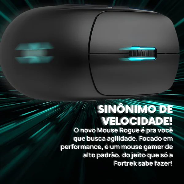Mouse Gamer Fortrek Rogue Wireless Preto