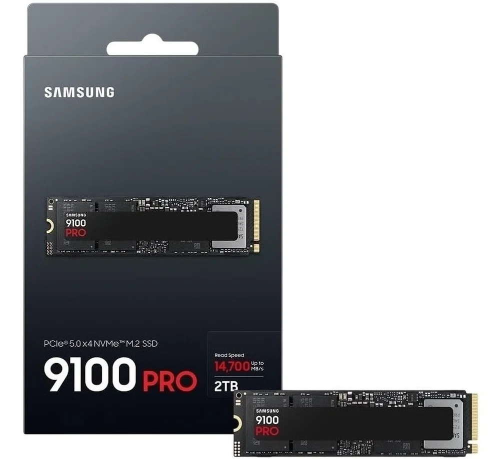 SSD M.2 NVMe Gen5 2TB 14.700MB/s Samsung 9100 Pro PC / Ps5 / Playstation 5 SSD PCie 5.0 Gen 5 - MZ-VAP2T0BAM