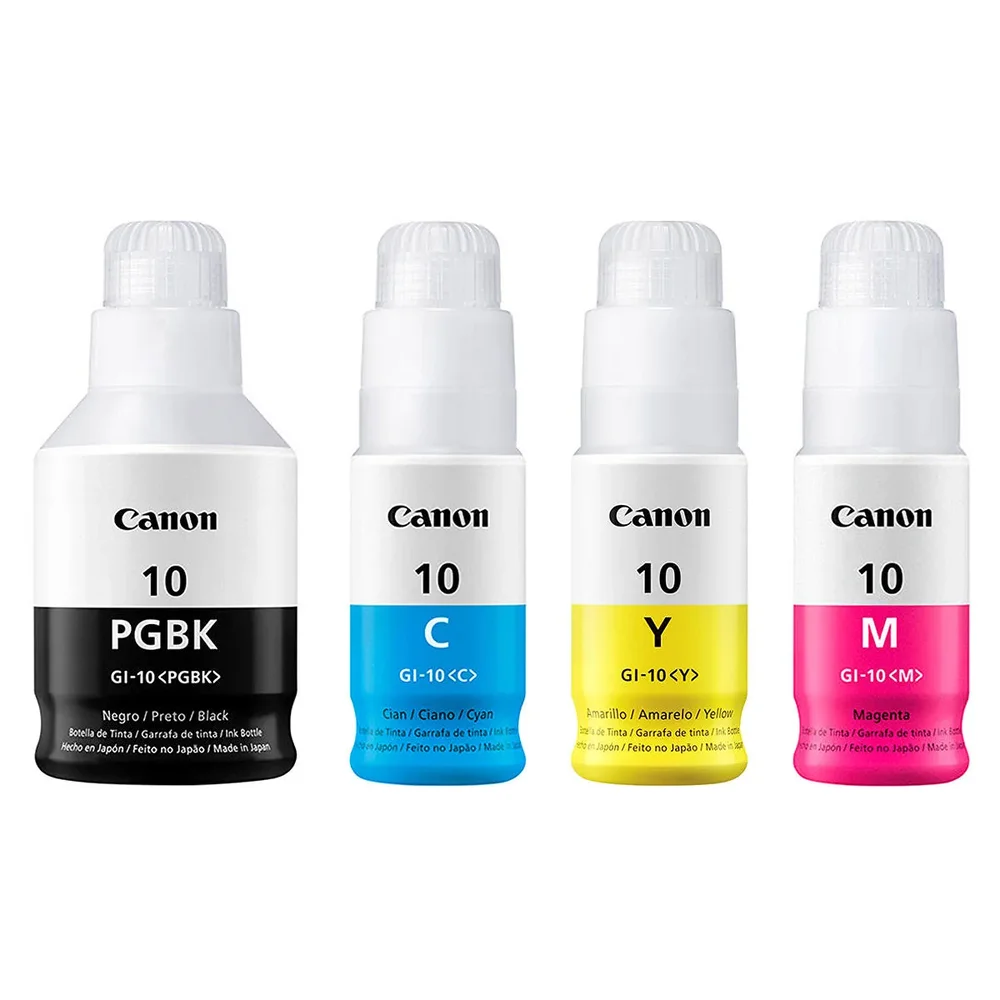 Imagem 2 de 5 do produto Kit 4 Refis De Tinta Impressora 10 Mega Tank Gi-10