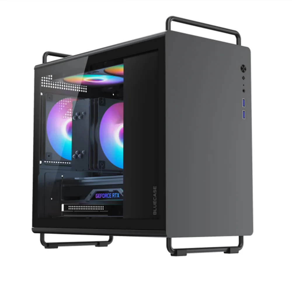 Gabinete Gamer Bg-056 Tiny Pro Preto Bluecase Vidro