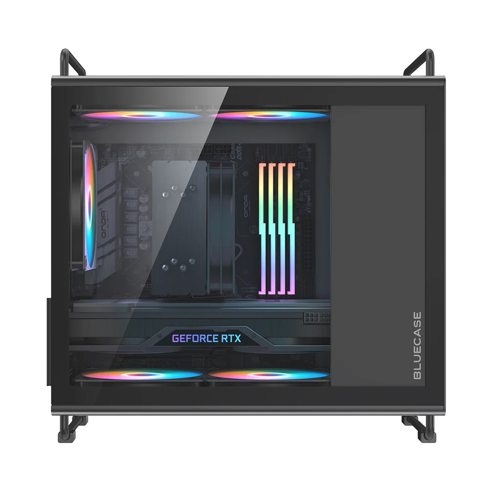 Imagem 5 de 5 do produto Gabinete Gamer Bg-056 Tiny Pro Preto Bluecase Vidro
