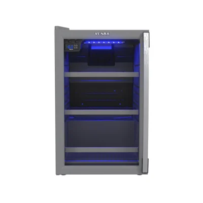 Cervejeira Venax Blue Light 102L Cinza Porta Invertida 220V
