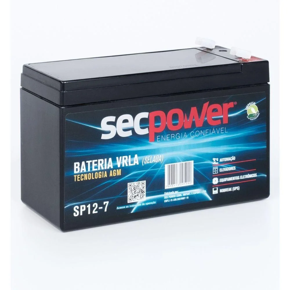 Bateria Selada Nobreak 12v 7ah - Secpower - T2