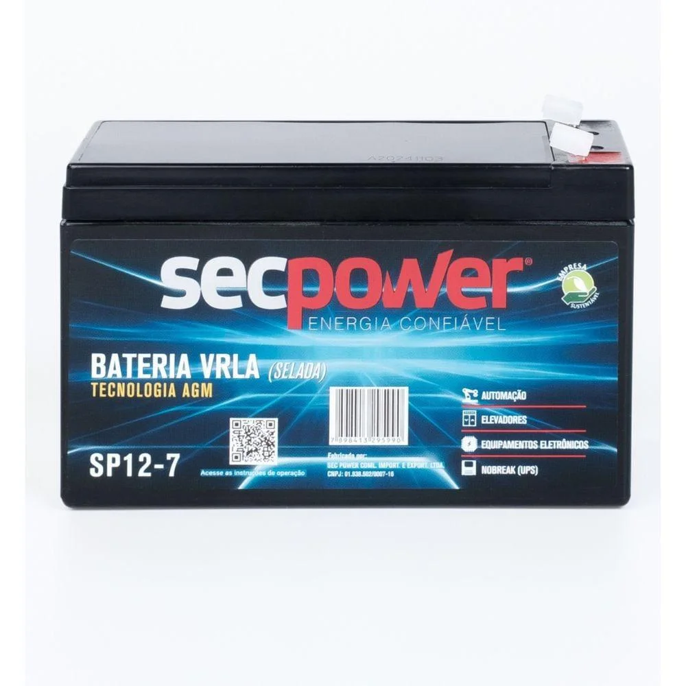Bateria Selada Nobreak 12v 7ah - Secpower - T2