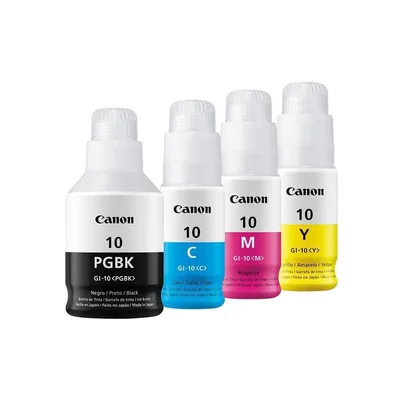Kit 4 Refil Tinta Mega Tank Para Gi10 Gm2010 G6010 G7010  Bk/c/m/y