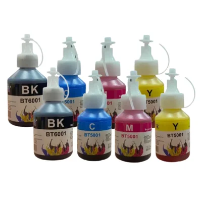 Kit Tinta Compatível Brother 8un. | Bt5001 | Bt6001 | Dcp-t500w | Dcp-t700w | Mfc-t800w