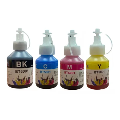 Kit Tinta Compatível Brother 4un. | Bt5001 | Bt6001 | 5001 | 6001 Dcp-t500w | Dcp-t700w | Mfc-t800w