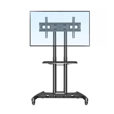 Suporte Pedestal Tv 32 A  75’’, Altura Ajustável, Rodízios, Aço Reforçado, Eventos, Apresentação