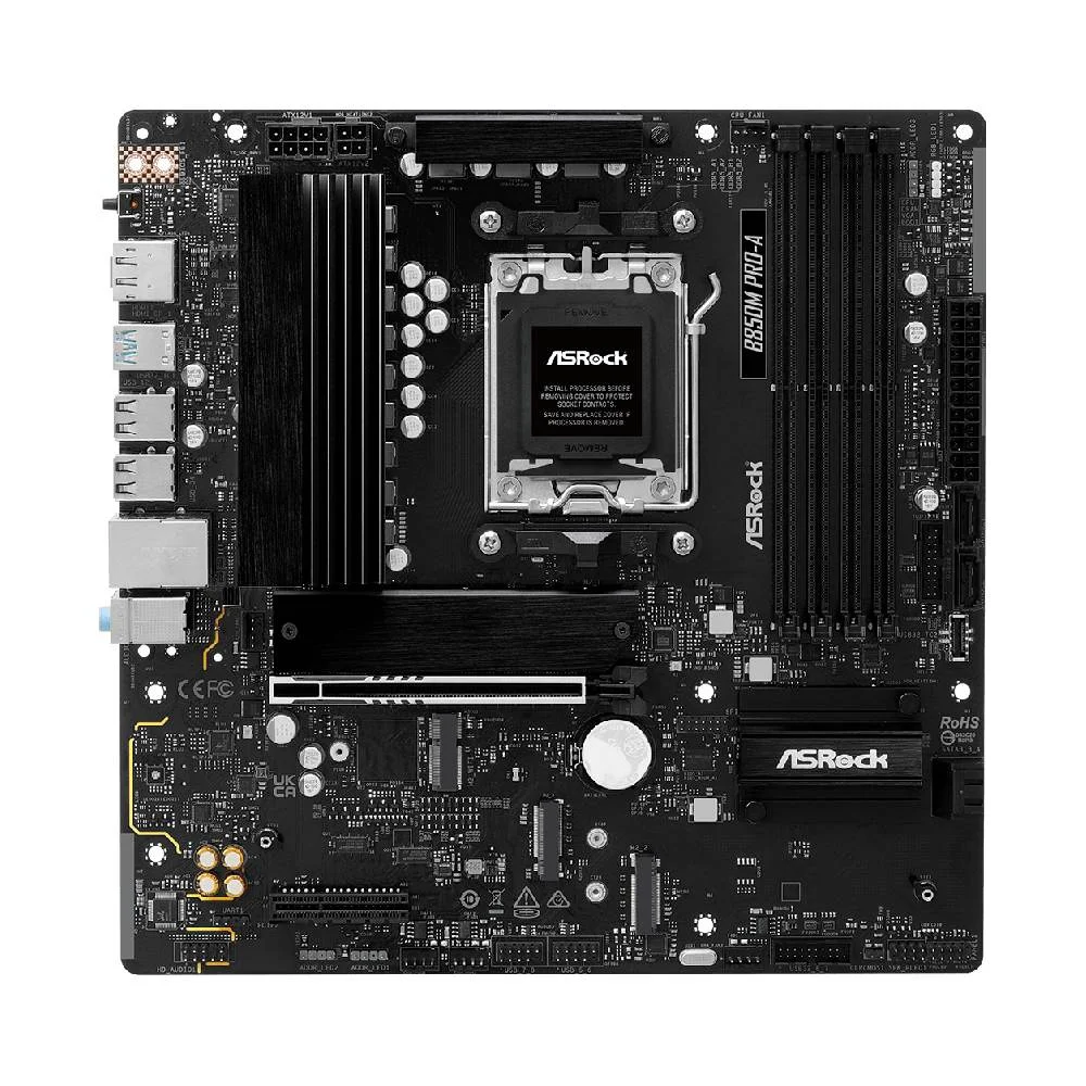 Placa Mãe Asrock B850m Pro-a Am5 4xDDR5 Chipset B850 Matx Placa Mãe Asrock B850m Pro-a Am5 4xDDR5 Chipset B850 Matx