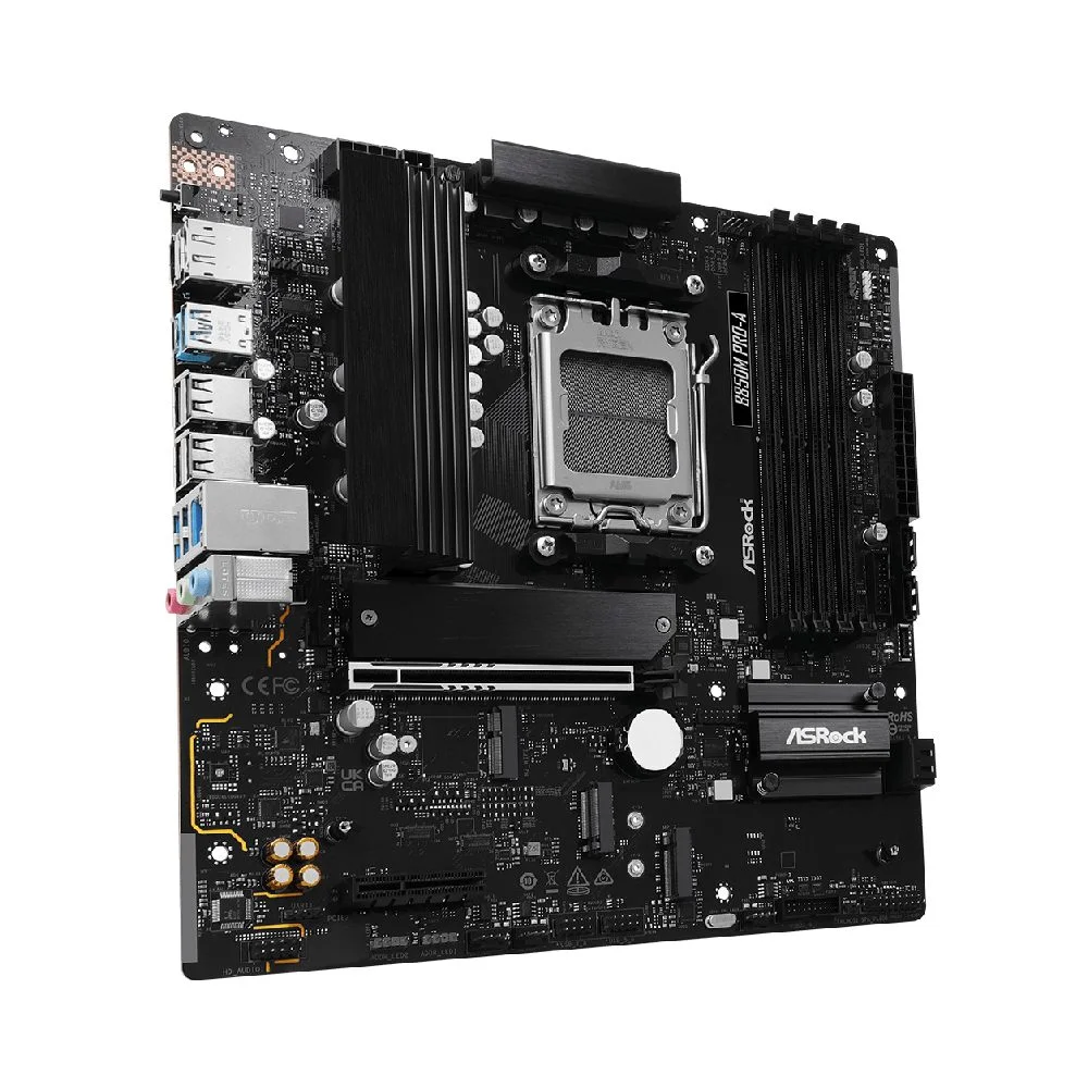 Placa Mãe Asrock B850m Pro-a Am5 4xDDR5 Chipset B850 Matx Placa Mãe Asrock B850m Pro-a Am5 4xDDR5 Chipset B850 Matx