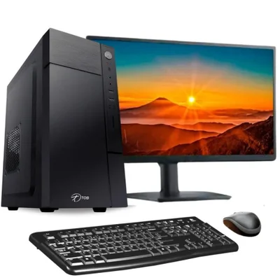 Computador Completo Tob Intel Core i7 6ª Geração Memória 16gb SSD 960gb Teclado Mouse Win10 Trial, Monitor 21” Desktop PC Cpu