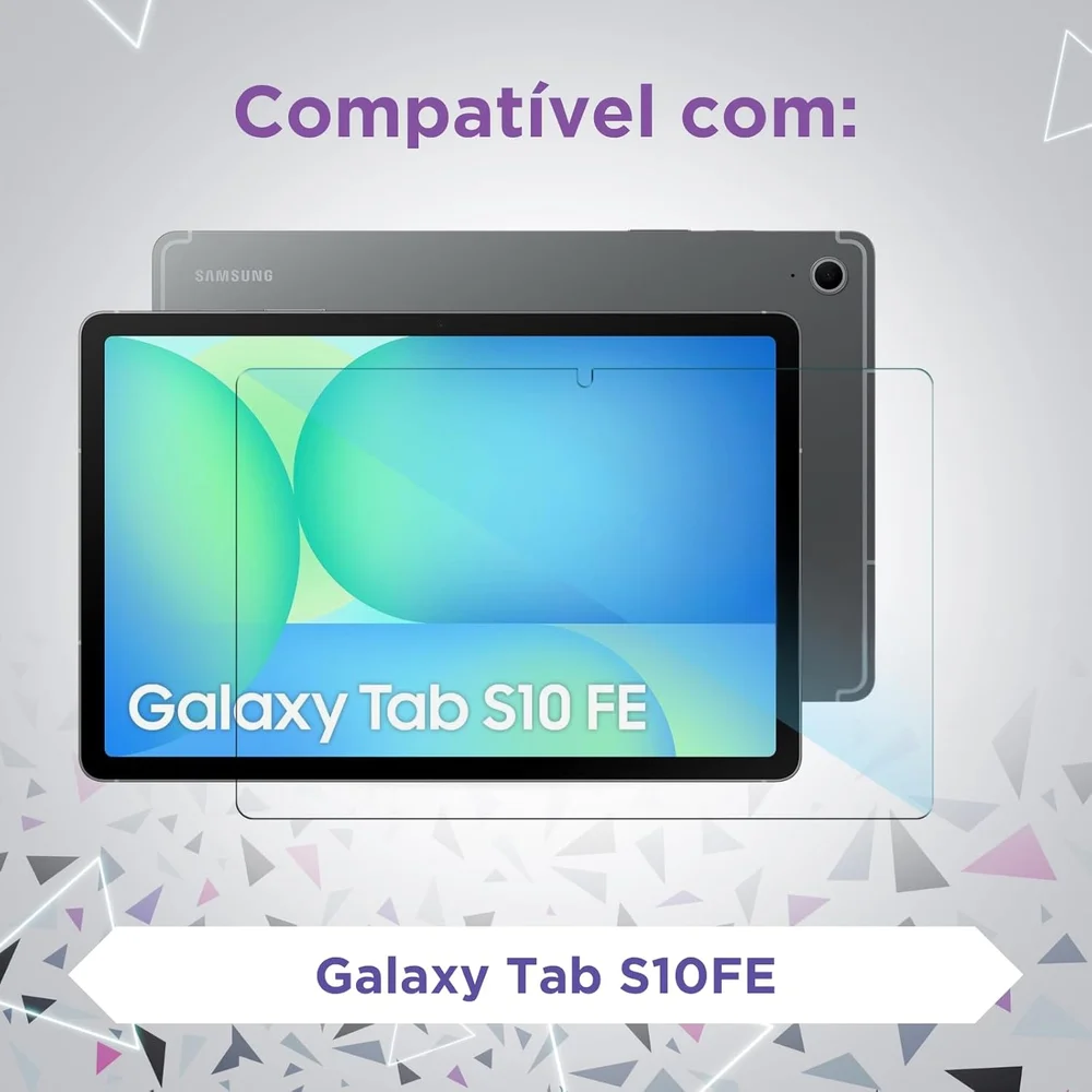 Imagem 2 de 5 do produto Película De Vidro Temperado Para Samsung Galaxy Tab S10 Fe, Tela 10.9 "