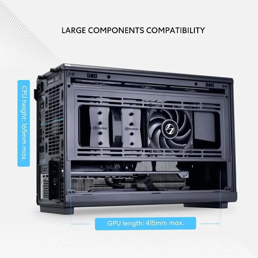 Lian Li A3-mATX-WD ブラック Gabinete Lian Li A3 Micro ATX Wood Edition Preto com Lateral em