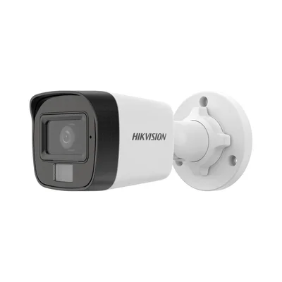 Câmera De Segurança Ip Bullet 2mp Com Áudio E Visão Noturna Hikvision Ds-2cd1021g2-liu 2.8mm