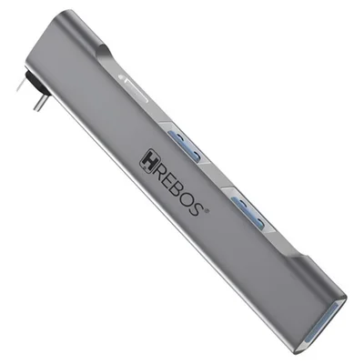 Adaptador Hub Usb Tipo C 3.0 Extensor 4 Portas Premium Prateado