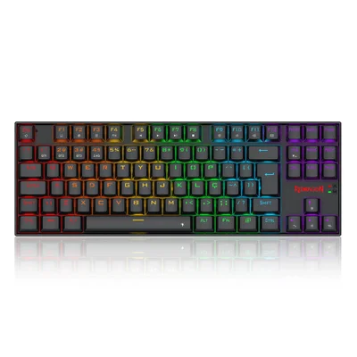 Teclado Mecanico Gamer Redragon Kumara Elite Rainbow, Wireless, Switch Brown, Preto - K552-KRS