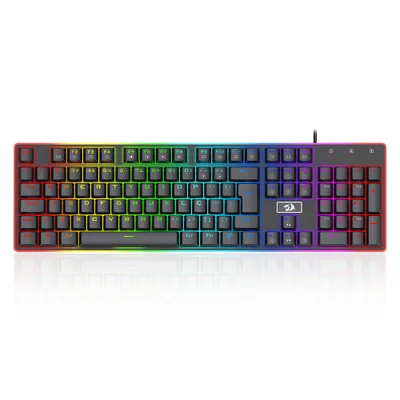 Teclado Mecanico Gamer Ratri RGB Switch Brown Redragon K595RGB Preto