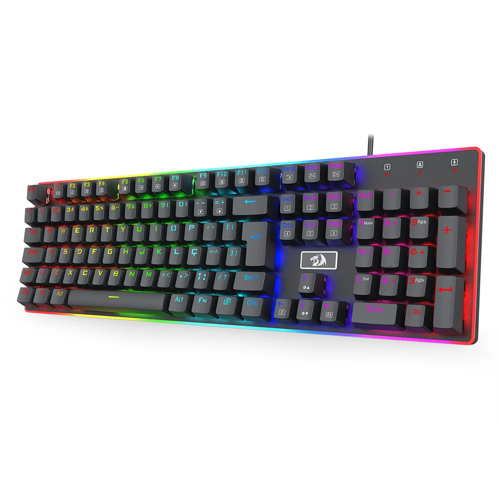 Imagem 3 de 5 do produto Teclado Mecanico Gamer Ratri RGB Switch Brown Redragon K595RGB Preto