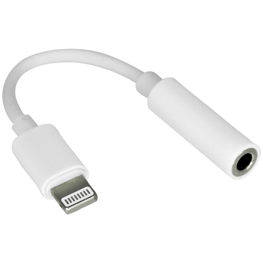 Imagem 2 de 5 do produto Adaptador Lightning P/conector De Fone De Ouvido P2 3,5mm