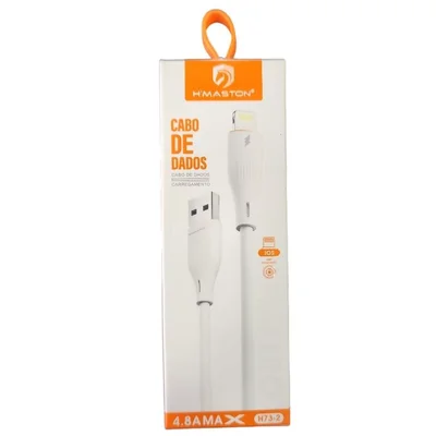 Cabo Para Celular Smartphone Usb Tipo Ios - 01 Metro Turbo 4.8a - Dados Ultra Performance Rápido - Panami.