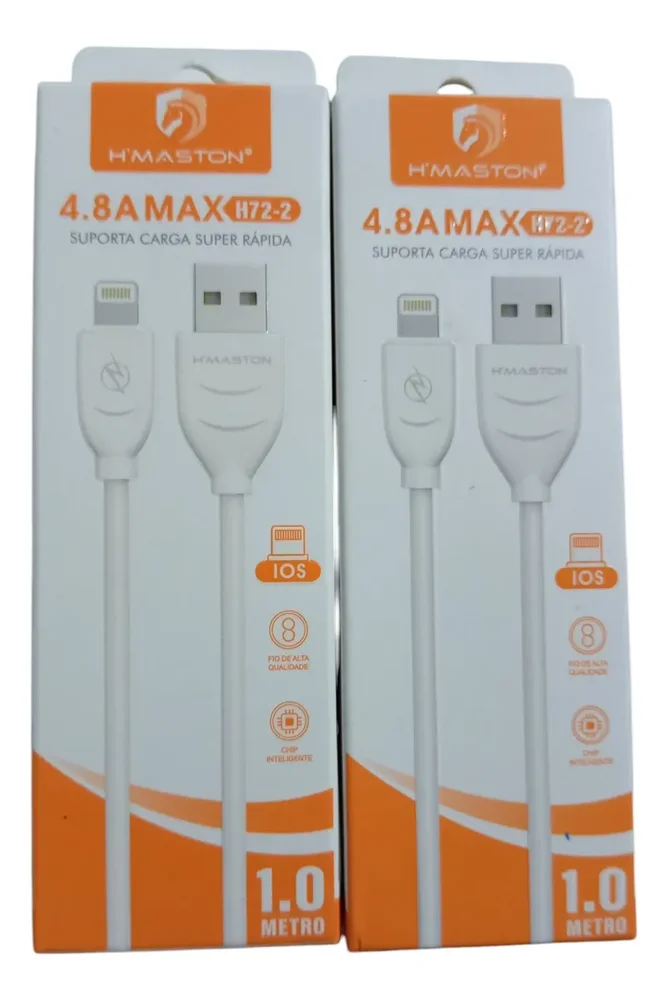Imagem 2 de 3 do produto Cabo Para Celular Smartphone Usb Tipo Ios - 01 Metro Turbo 4.8a - Dados Ultra Performance Rápido - Panami.