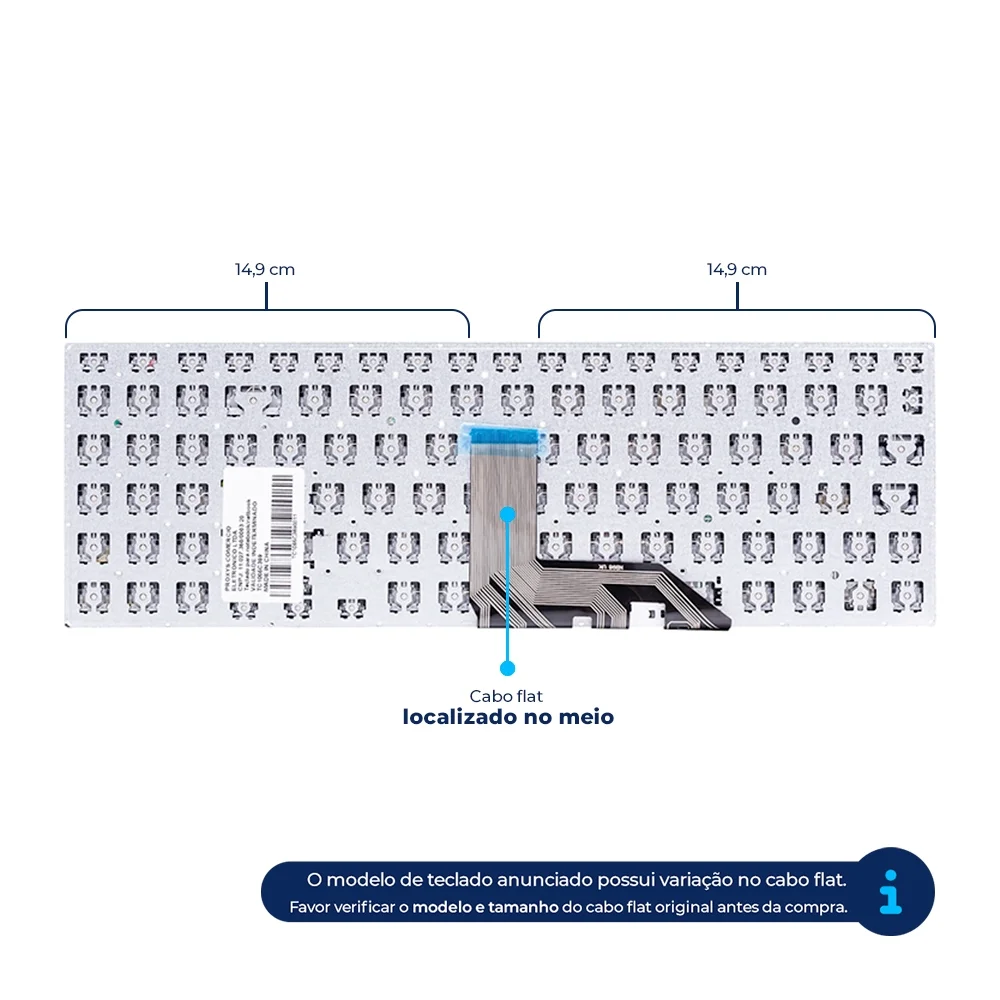 Teclado Para Notebook Asus Vivobook K513ea-l13522w | Preto Abnt2