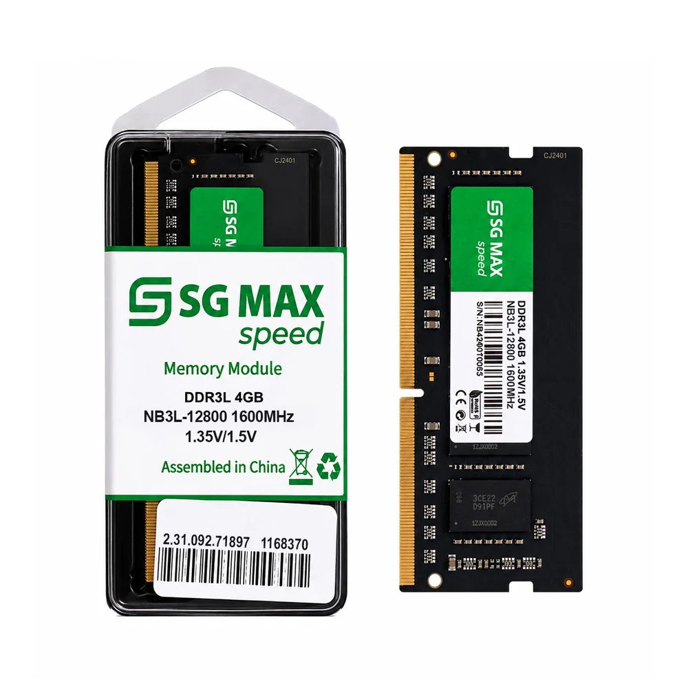 Memoria Notebook 4gb Ddr3L 1600 Cl 11 1.35V/1.5V SODDIM SGM4GL1600CL11NB SGMAX