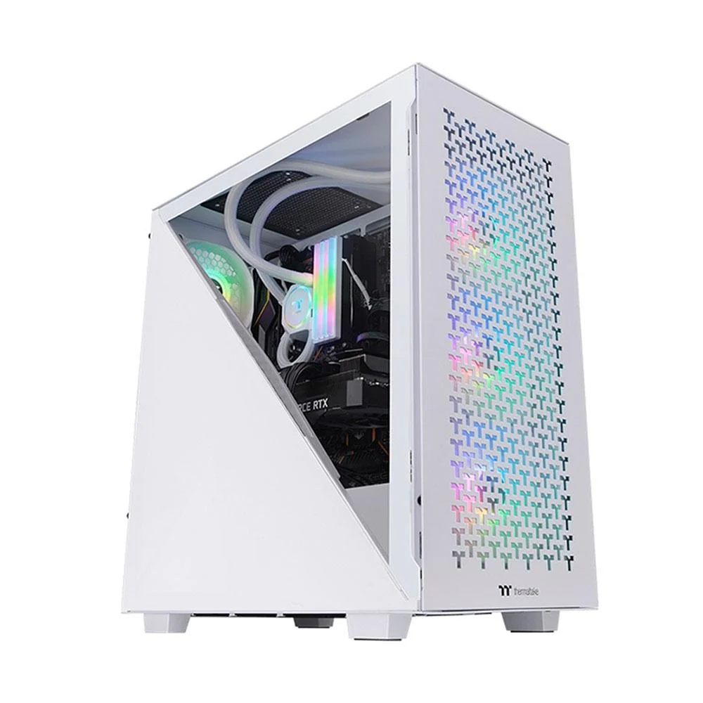 Gabinete Gamer Thermaltake Divider 300 Tg ARGB Wihite C/ 2 Fans - Ca-1s2-00m6wn-02