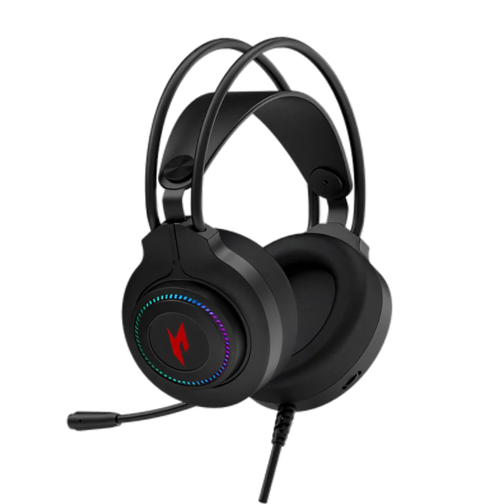 Imagem 2 de 5 do produto Headset Gamer Acer Nitro Nhw301 Gen 3 Microfone Flexível RGB