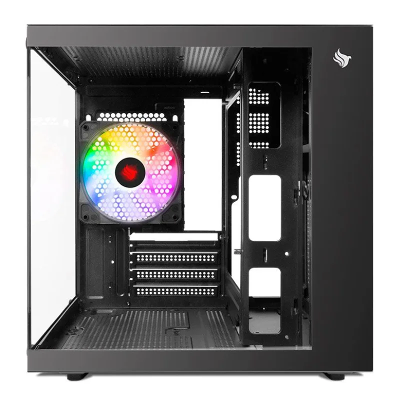 Imagem 4 de 5 do produto Gabinete Gamer Pichau Atom Mini-tower Lateral De Vidro Com 1 Fan Preto - Pg-atom-bk