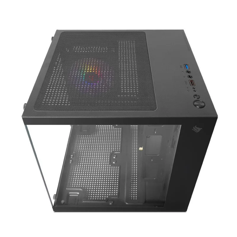 Imagem 5 de 5 do produto Gabinete Gamer Pichau Atom Mini-tower Lateral De Vidro Com 1 Fan Preto - Pg-atom-bk
