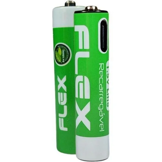 Pilha Recarregável Aaa 1.5v 1200mah (c/4 Pilhas) Flex Pilha Recarregável Aaa 1.5v 1200mah (c/4 Pilhas) Flex