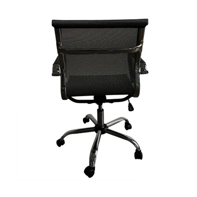 Cadeira Escritorio Executiva Giratoria Premium Preto Em Tela Maxoffice