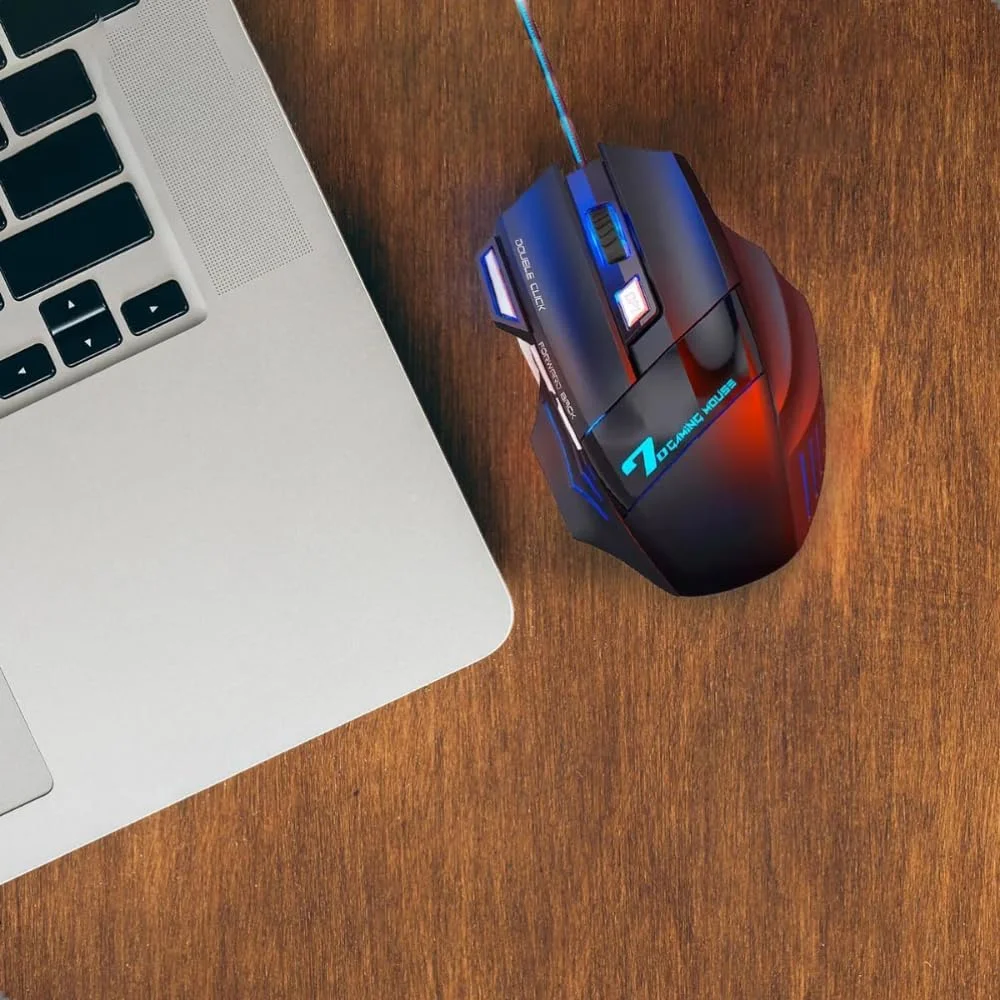 Imagem 3 de 5 do produto Mouse Gamer X7 Gaming 7 Botões Iluminação LED RGB E Sensor Óptico De 3200 Dpi